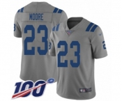 Youth Indianapolis Colts #23 Kenny Moore Limited Gray Inverted Legend 100th Season Football Jersey