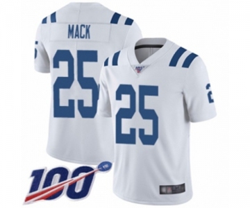 Youth Indianapolis Colts #25 Marlon Mack White Vapor Untouchable Limited Player 100th Season Football Jersey