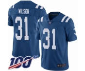 Youth Indianapolis Colts #31 Quincy Wilson Royal Blue Team Color Vapor Untouchable Limited Player 100th Season Football Jersey