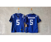 Youth Indianapolis Colts #5 Anthony Richardson Blue 2024 F.U.S.E. Vapor Untouchable Limited Stitched Football Jersey