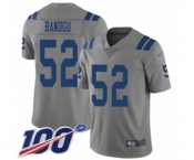 Youth Indianapolis Colts #52 Ben Banogu Limited Gray Inverted Legend 100th Season Football Jersey