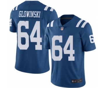 Youth Indianapolis Colts #64 Mark Glowinski Limited Royal Blue Rush Vapor Untouchable Football Jersey