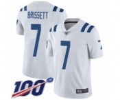 Youth Indianapolis Colts #7 Jacoby Brissett White Vapor Untouchable Limited Player 100th Season Football Jersey