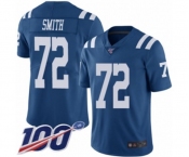 Youth Indianapolis Colts #72 Braden Smith Limited Royal Blue Rush Vapor Untouchable 100th Season Football Jersey