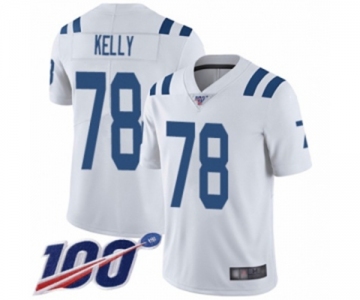 Youth Indianapolis Colts #78 Ryan Kelly White Vapor Untouchable Limited Player 100th Season Football Jersey