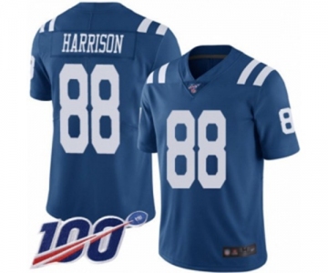 Youth Indianapolis Colts #88 Marvin Harrison Limited Royal Blue Rush Vapor Untouchable 100th Season Football Jersey