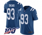 Youth Indianapolis Colts #93 Jabaal Sheard Royal Blue Team Color Vapor Untouchable Limited Player 100th Season Football Jersey