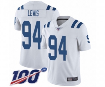 Youth Indianapolis Colts #94 Tyquan Lewis White Vapor Untouchable Limited Player 100th Season Football Jersey