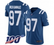 Youth Indianapolis Colts #97 Al-Quadin Muhammad Royal Blue Team Color Vapor Untouchable Limited Player 100th Season Football Jersey