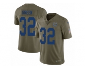 Youth Nike Indianapolis Colts #32 T.J. Green Limited Olive 2017 Salute to Service NFL Jersey