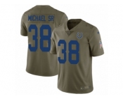 Youth Nike Indianapolis Colts #38 Christine Michael Sr Limited Olive 2017 Salute to Service NFL Jersey