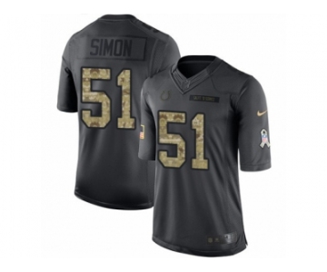 Youth Nike Indianapolis Colts #51 John Simon Limited Black 2016 Salute to Service NFL Jersey