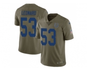 Youth Nike Indianapolis Colts #53 Darius Leonard Olive Stitched NFL Limited 2017 Salute to Service Jersey