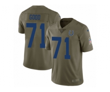 Youth Nike Indianapolis Colts #71 Denzelle Good Limited Olive 2017 Salute to Service NFL Jersey