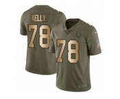 Youth Nike Indianapolis Colts #78 Ryan Kelly Limited Olive Gold 2017 Salute to Service NFL Jersey