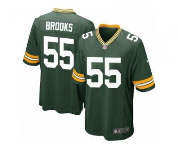 Men Nike Green Bay Packers #55 Ahmad Brooks Game Green Team Color NFL Jersey