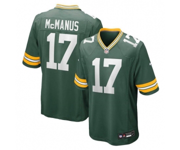 Men's Green Bay Packers #17 Brandon McManus Green Football Stitched Game Jersey