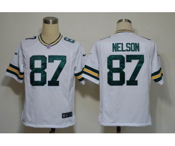 NIKE NFL Jerseys Green Bay Packers 87 Jordy Nelson White (Game)