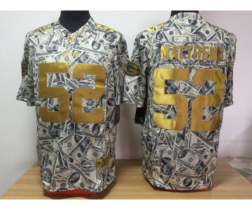 Nike Green Bay Packers #52 Clay Matthews US Dollars Tyle(Game)
