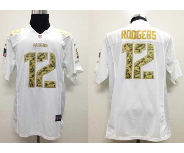 nike nfl jerseys green bay packers #12 aaron rodgers white[nike USA]