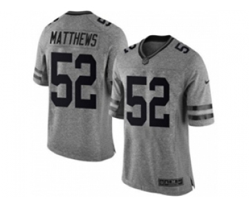 nike nfl jerseys green bay packers #52 clay matthews gray[game]
