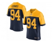 Men Nike Green Bay Packers #94 Dean Lowry Elite Navy Blue Alternate NFL Jersey