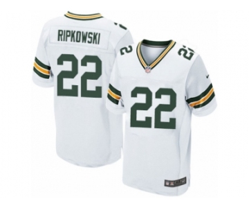 Men's Nike Green Bay Packers #22 Aaron Ripkowski Elite White NFL Jersey