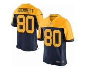 Men's Nike Green Bay Packers #80 Martellus Bennett Elite Navy Blue Alternate NFL Jersey