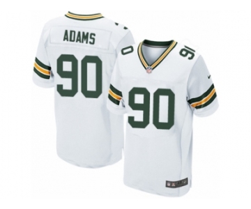 Men's Nike Green Bay Packers #90 Montravius Adams Elite White NFL Jersey