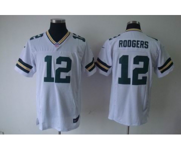 nike nfl jerseys green bay packers #12 rodgers white[elite]