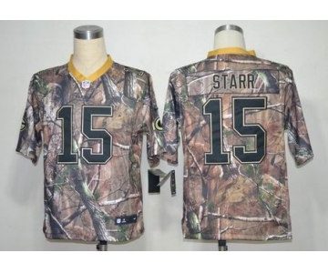 nike nfl jerseys green bay packers #15 bart starr camo[Elite]