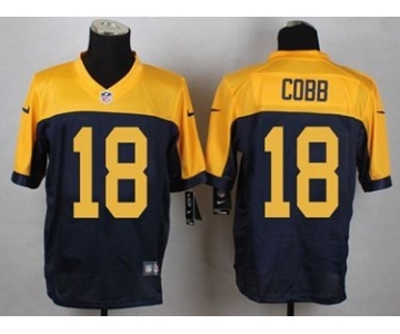 nike nfl jerseys green bay packers #18 randall cobb yellow-blue[Elite]