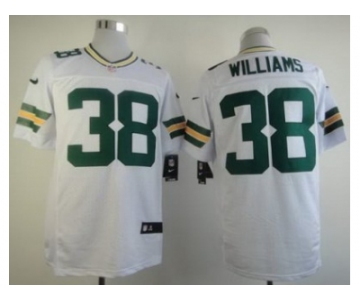 nike nfl jerseys green bay packers #38 williams white[Elite]
