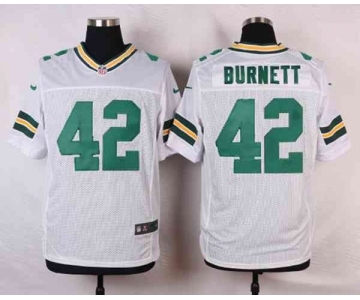 nike nfl jerseys green bay packers #42 burnett white[Elite]