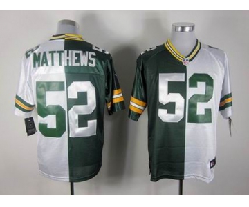 nike nfl jerseys green bay packers #52 matthews white-green[Elite split]