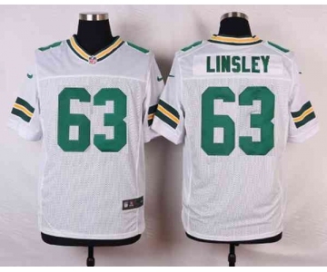 nike nfl jerseys green bay packers #63 linsley white[Elite]