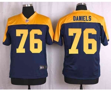 nike nfl jerseys green bay packers #76 daniels yellow-blue[Elite]