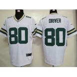 nike nfl jerseys green bay packers #80 driver white[elite]