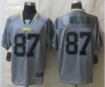 nike nfl jerseys green bay packers #87 nelson grey[Elite lights out]