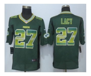 2015 new nike green bay packers #27 lacy green strobe jerseys[limited]