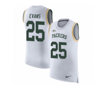 Men Nike Green Bay Packers #25 Marwin Evans White Rush Player Name & Number Tank Top NFL Jersey