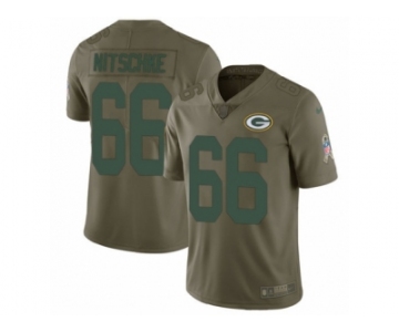 Men Nike Green Bay Packers #66 Ray Nitschke Limited Olive 2017 Salute to Service NFL Jersey