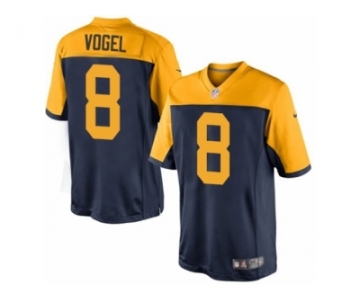 Men Nike Green Bay Packers #8 Justin Vogel Limited Navy Blue Alternate NFL Jersey
