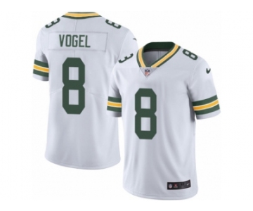 Men Nike Green Bay Packers #8 Justin Vogel White Vapor Untouchable Limited Player NFL Jersey