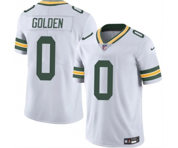 Men's Green Bay Packers #0 Matthew Golden White 2025 Vapor Untouchable Limited Football Stitched Jersey