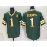 Men's Green Bay Packers #1 Micah Parsons Dark Green 2026 Rivalries Collection Limited Football Stitched Game Jersey
