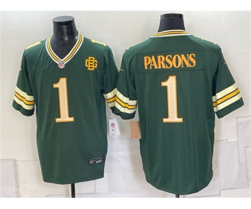 Men's Green Bay Packers #1 Micah Parsons Dark Green 2026 Rivalries Collection Limited Football Stitched Game Jersey