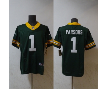 Men's Green Bay Packers #1 Micah Parsons Green Vapor 2025 F.U.S.E. Limited Stitched Football Jersey