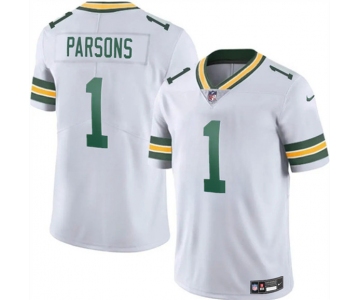 Men's Green Bay Packers #1 Micah Parsons White 2025 Vapor Untouchable Limited Football Stitched Jersey