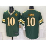 Men's Green Bay Packers #10 Jordan Love Dark Green 2026 Rivalries Collection Limited Football Stitched Jersey